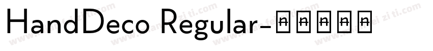 HandDeco Regular字体转换